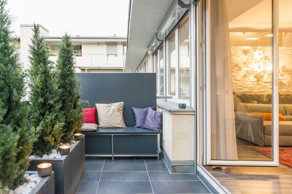 Terrasse im Apartment Haydngasse